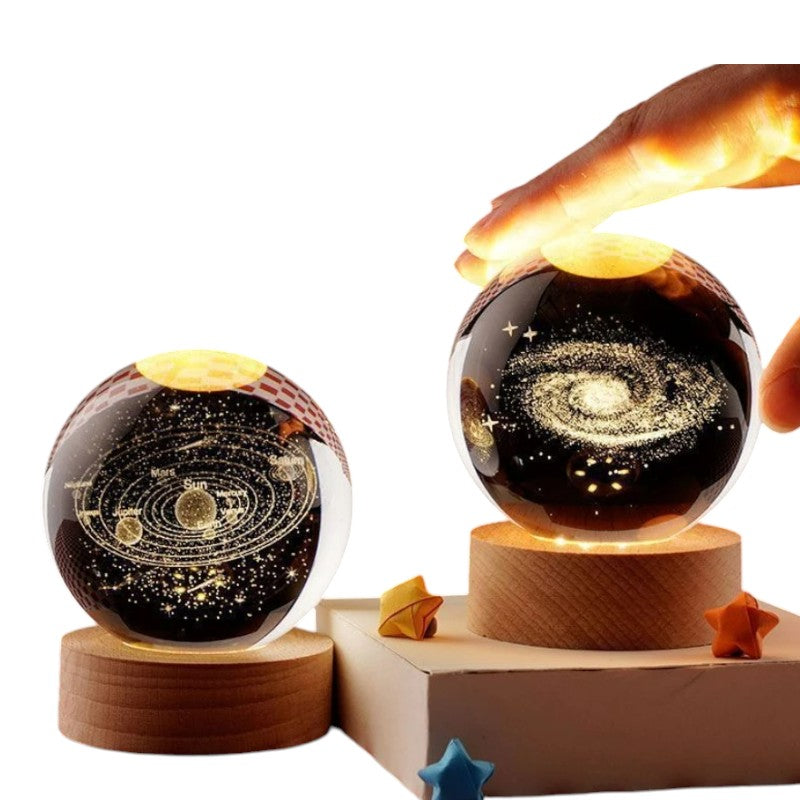 Lampe Cristal Galaxie 3D