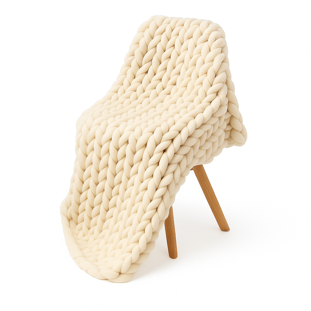 Couverture Tricotée Lesté