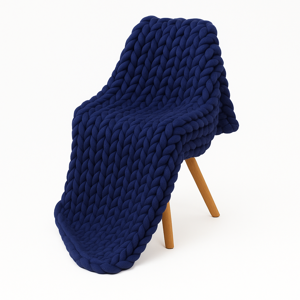 Couverture Tricotée Lesté