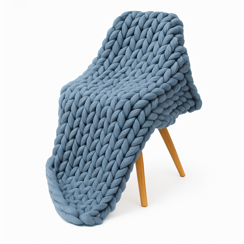 Couverture Tricotée Lesté