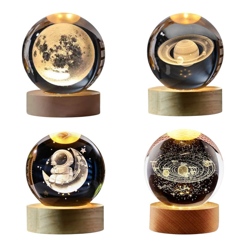 Lampe Cristal Galaxie 3D