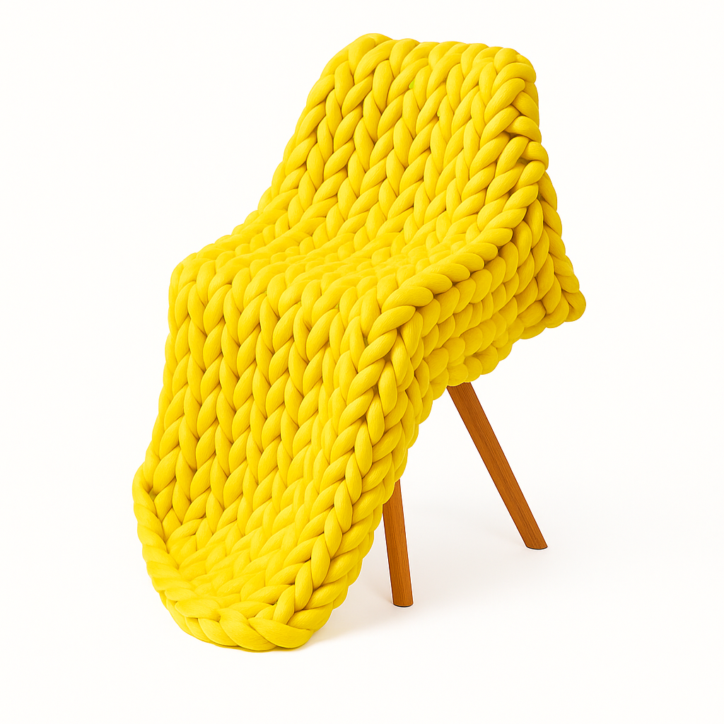 Couverture Tricotée Lesté