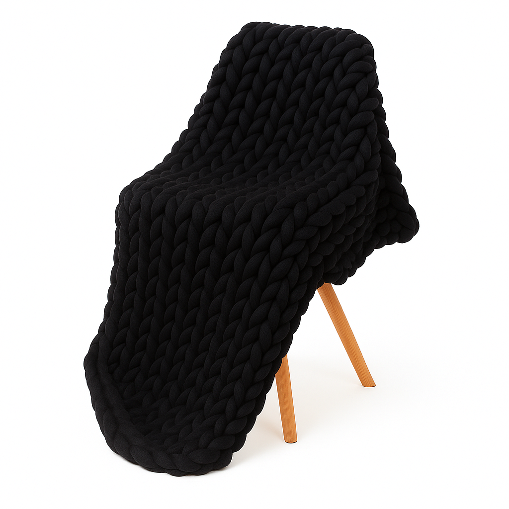 Couverture Tricotée Lesté