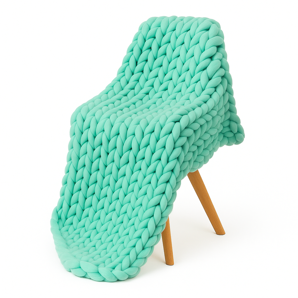 Couverture Tricotée Lesté