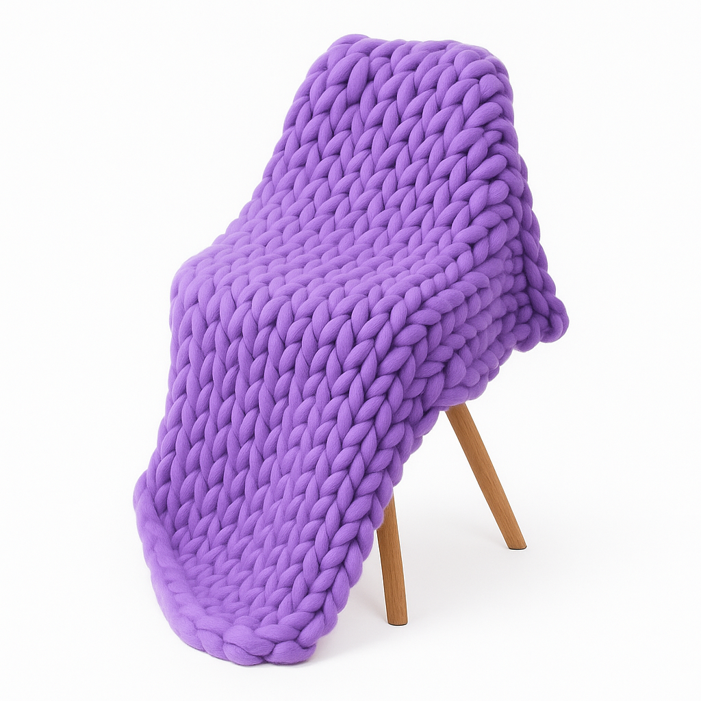 Couverture Tricotée Lesté